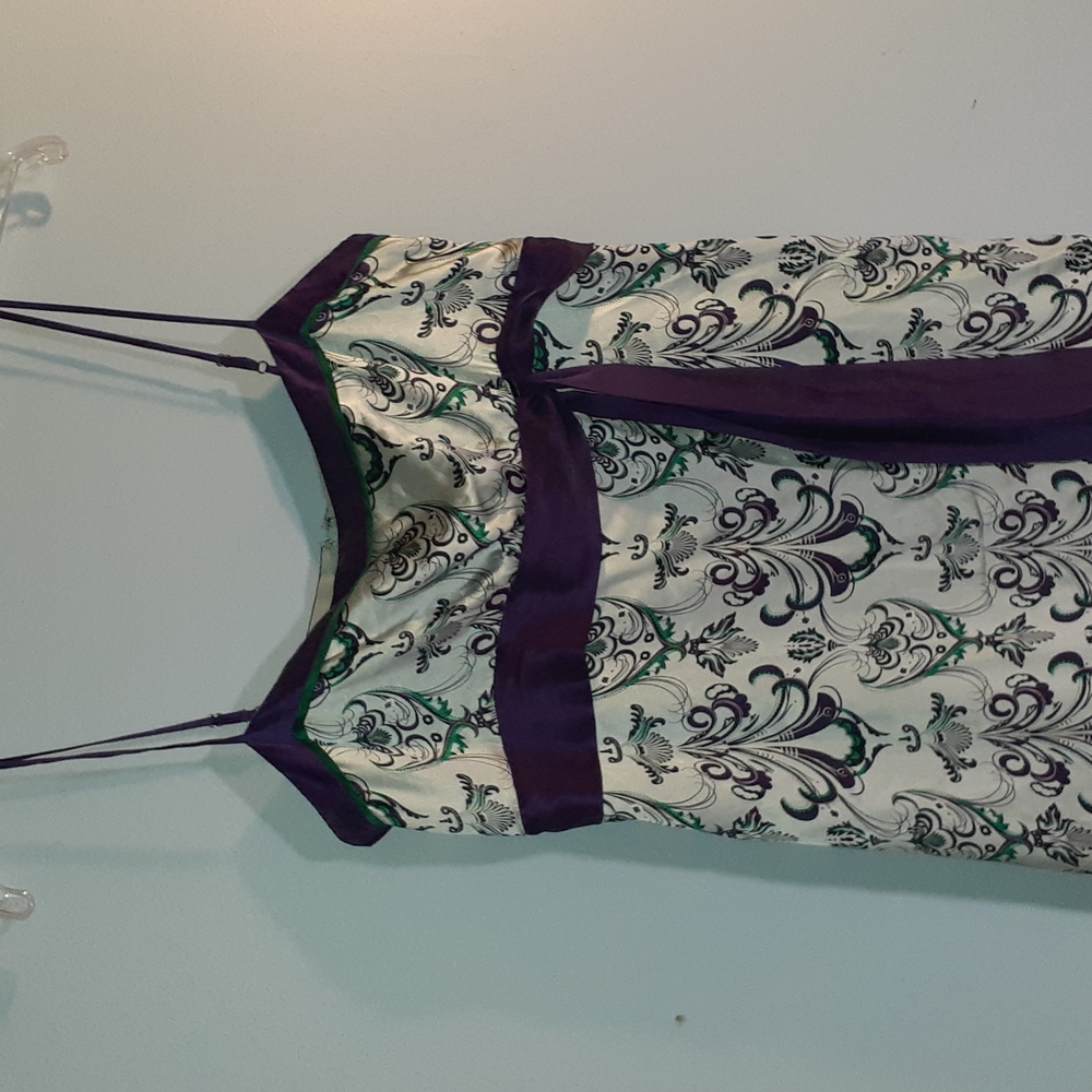 To the Max Purple Blue Silk Spaghetti straps Dress Size 12
